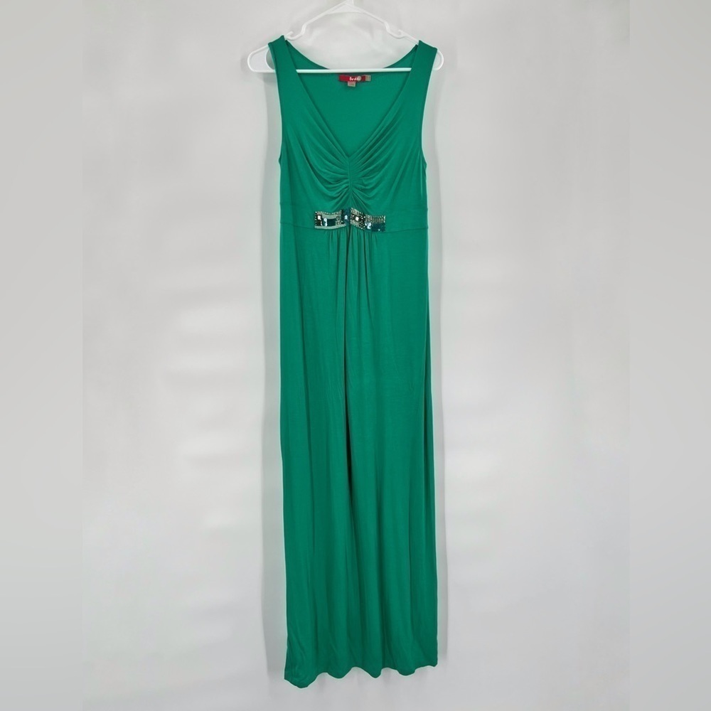 Boden green sleeveless maxi dress size 6R